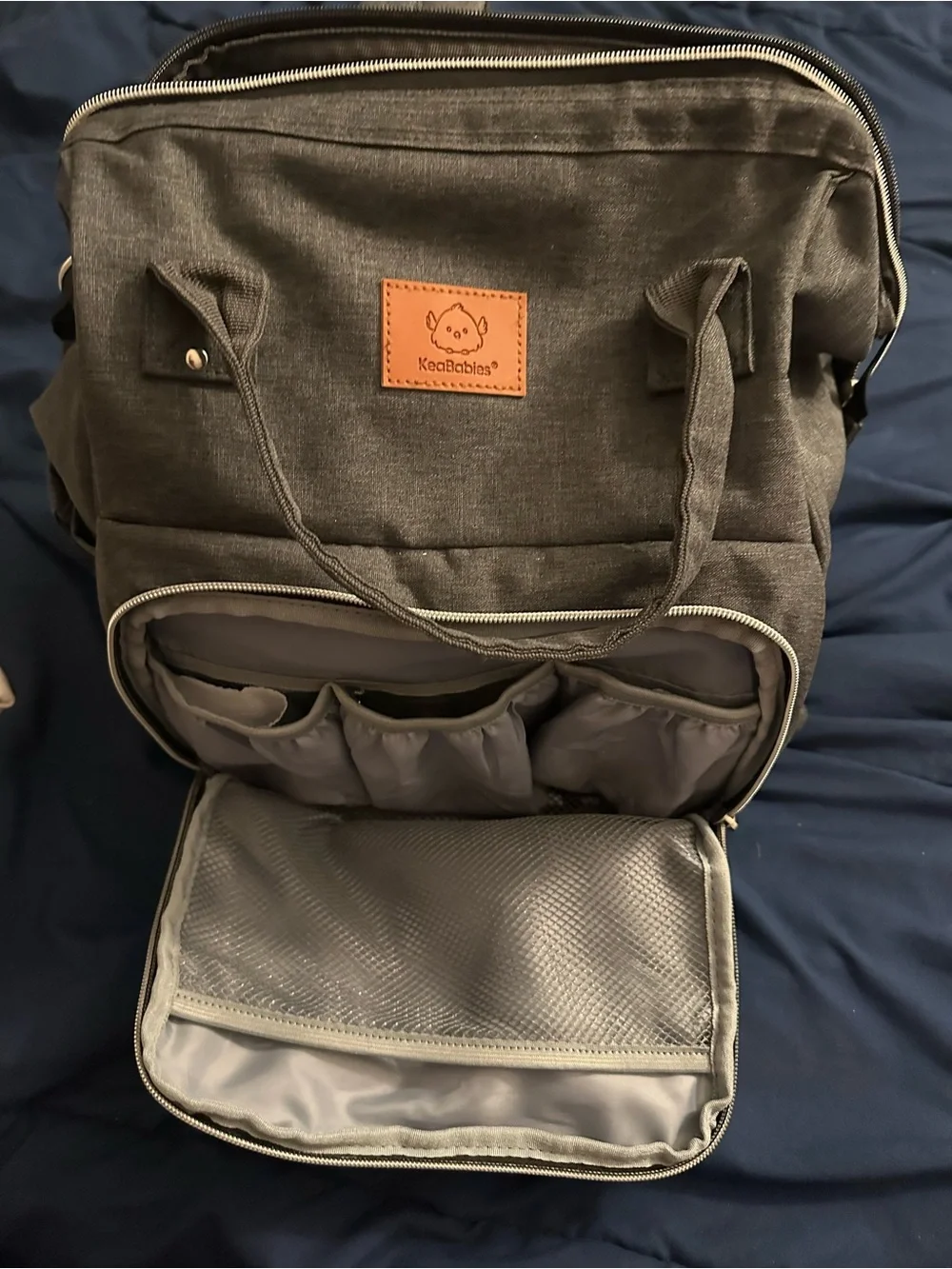 Gray keababies diaper backpack